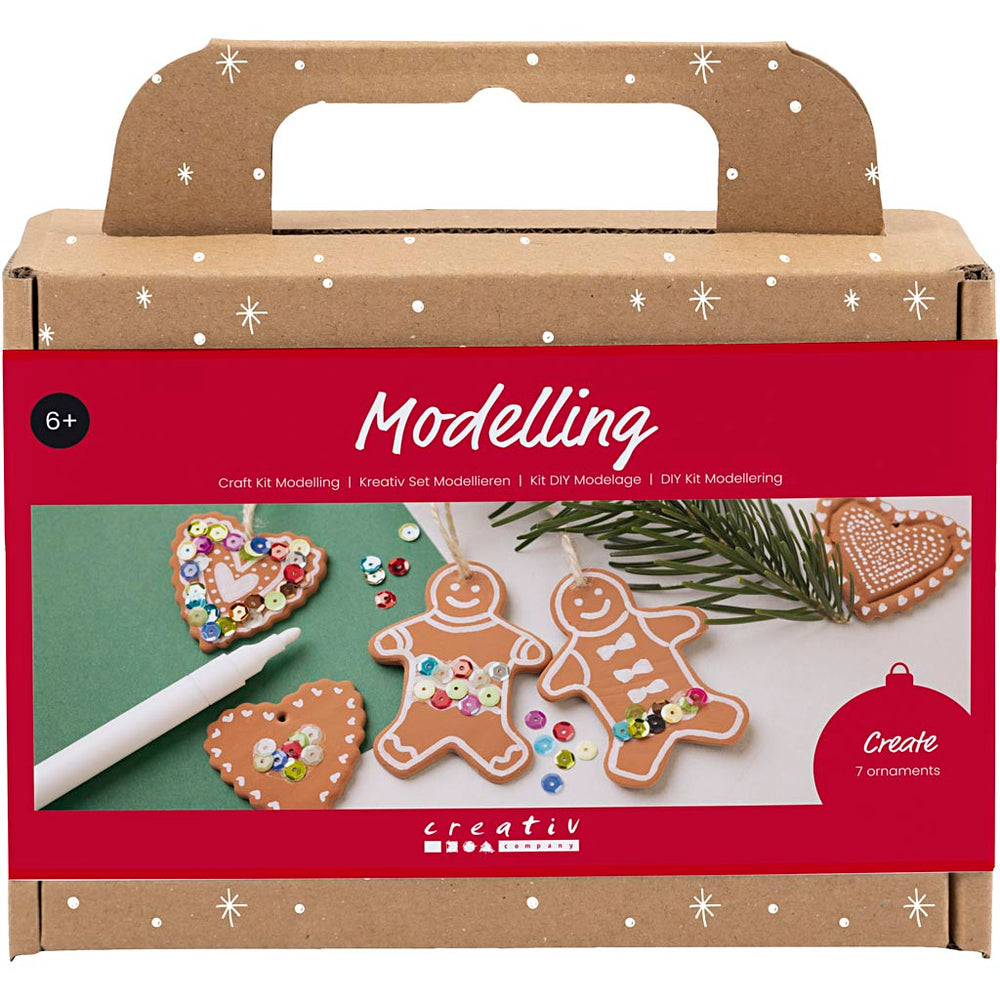 Creativ company hobby set modeling, small cake figures, medium brown, 1 box