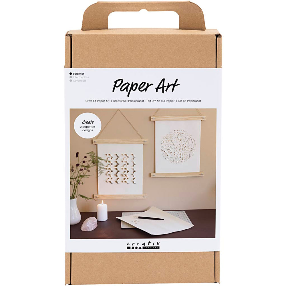 Creativ company hobbyset papierkunst, papieren hangers, off white, 1 doos