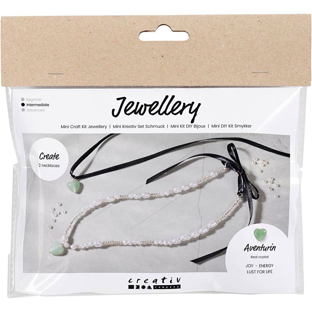 Creativ company mini hobbyset sieraden, aventurien hart, helder, 1 doos