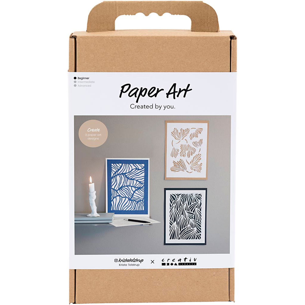Creative company hobby set paper art, pictures to hang, off-white, 1 box