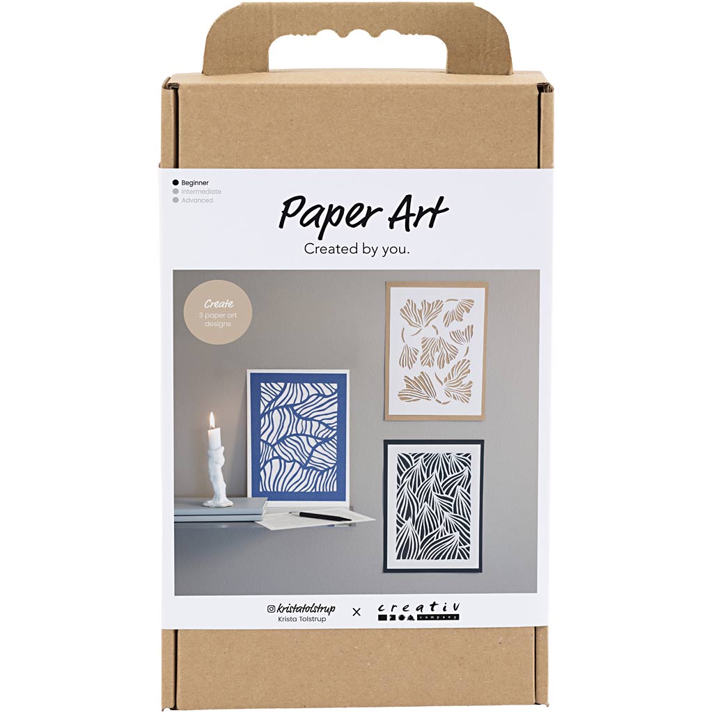 Creative company hobby set paper art, pictures to hang, off-white, 1 box