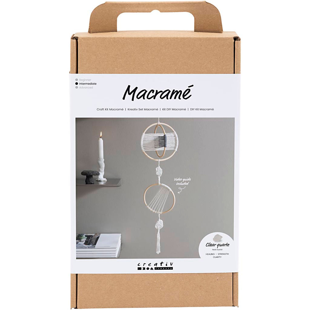Creativ company hobbyset macramé, mobiel, grijs, off white, 1 doos