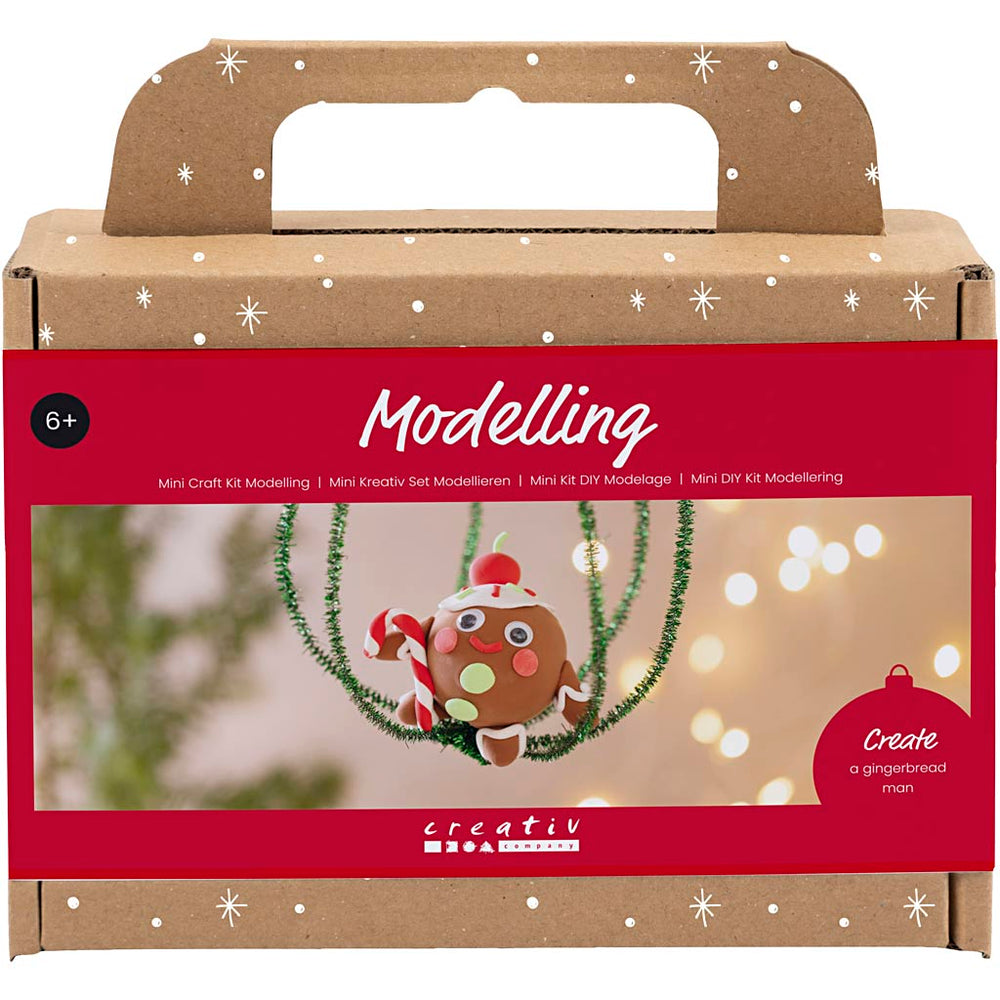 Creativ company mini hobby set modeling, gingerbread man, various colors, 1 box