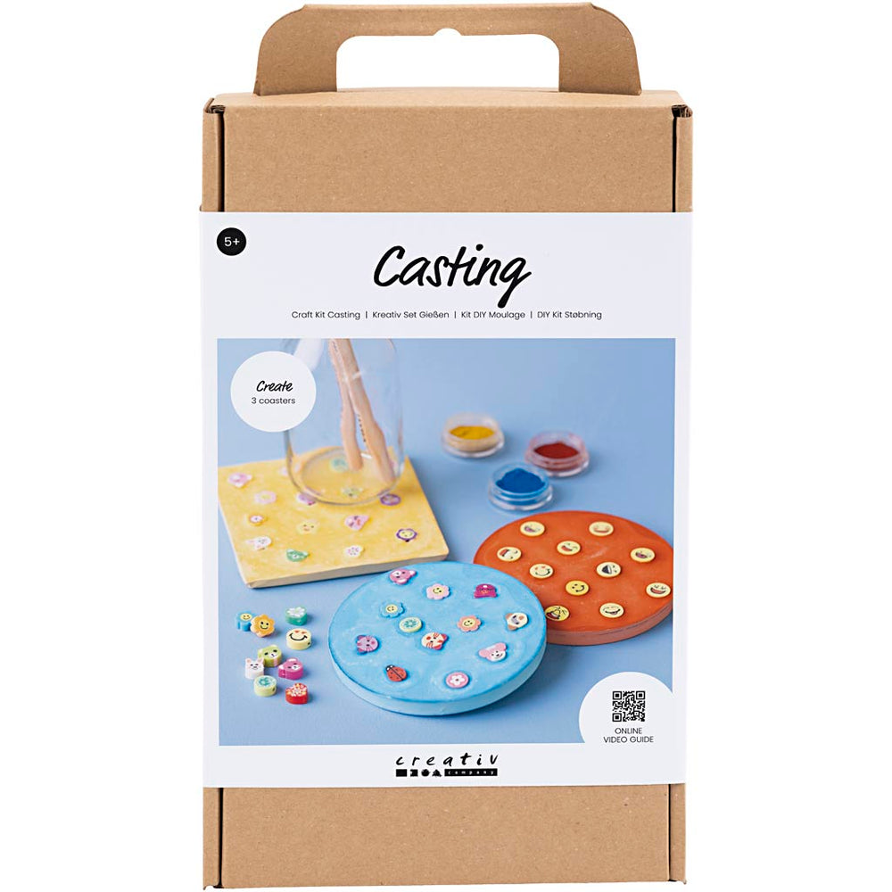 Creativ company hobbyset gieten, tegels, blauw, rood, geel, 1 doos