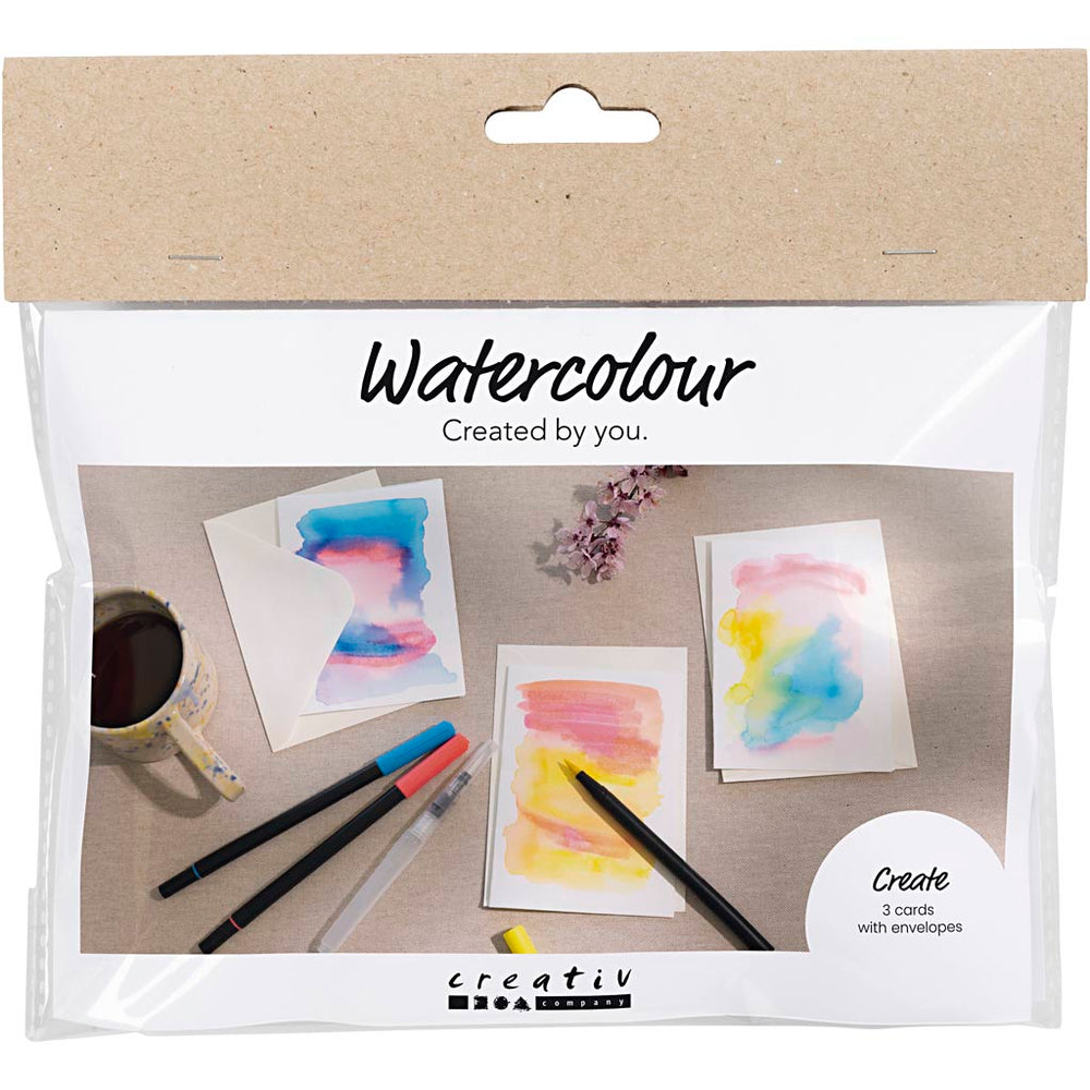 Creativ company mini hobby set watercolor, cards and envelopes, 1 box