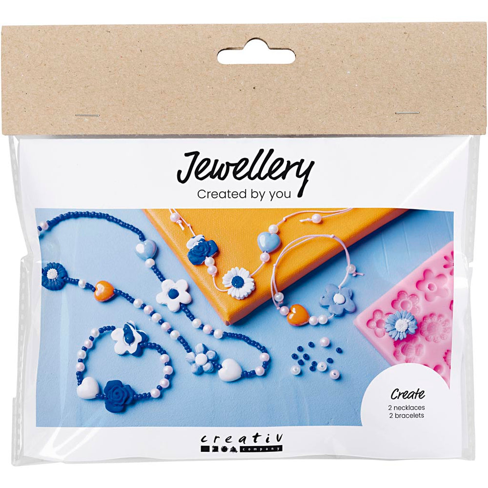 Creativ company mini hobby set jewelry, flowers, various colors, 1 box