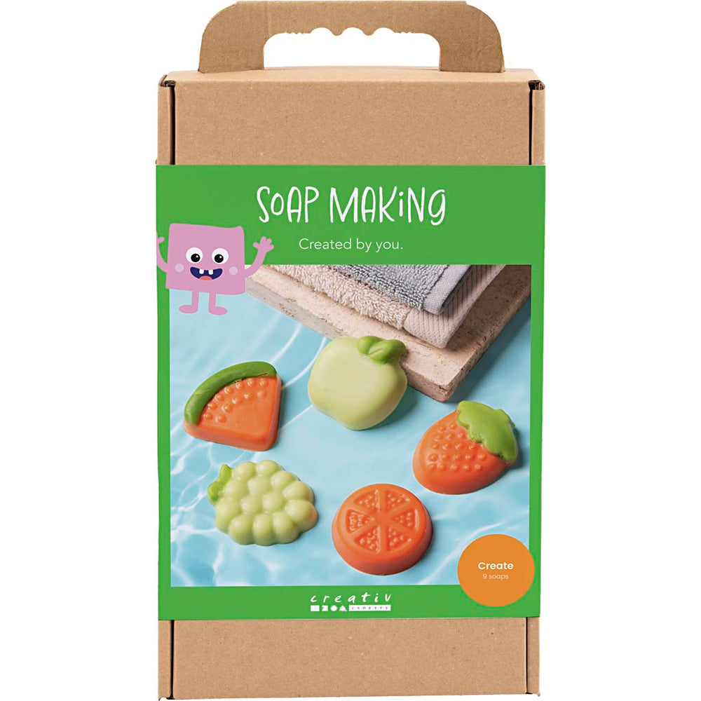 Creativ company hobbyset zeep maken, fruit, groen, oranje, 1 doos