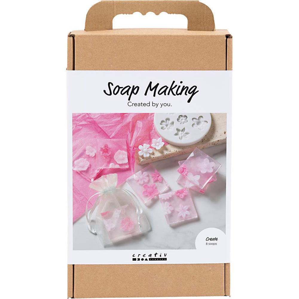 Creativ company hobbyset zeep maken, bloemen, roze, 1 doos