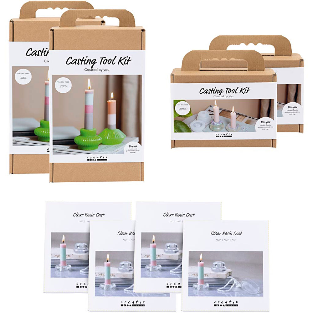 Creativ company introductiepakket, transparant biohars gieten, 8 doos 1 doos