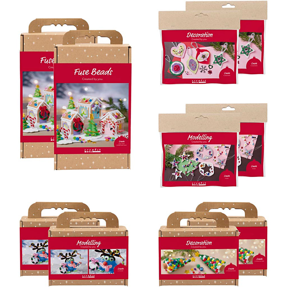 Creativ company introductiepakket, kersthobby's voor kinderen, 10 doos 1 doos