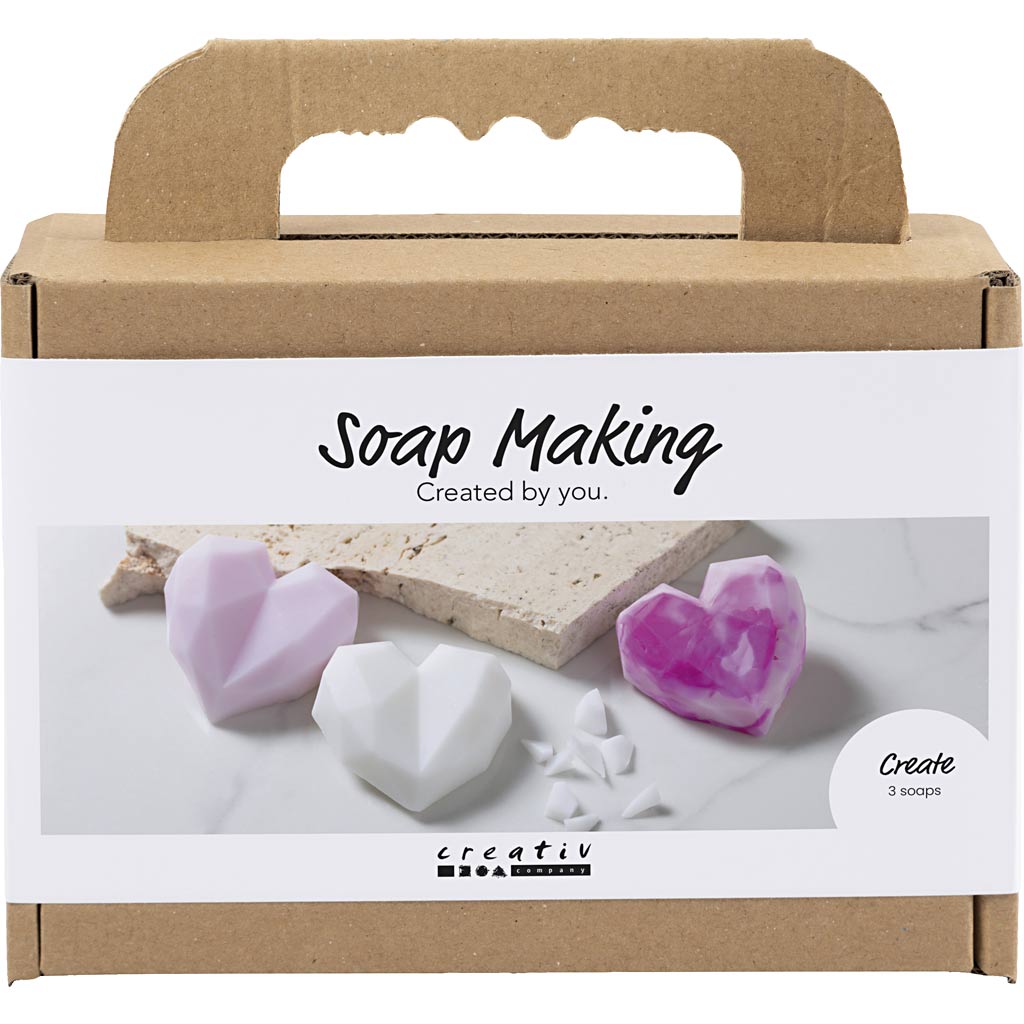 Creativ company mini hobby set soap making, hearts, pink, 1 box