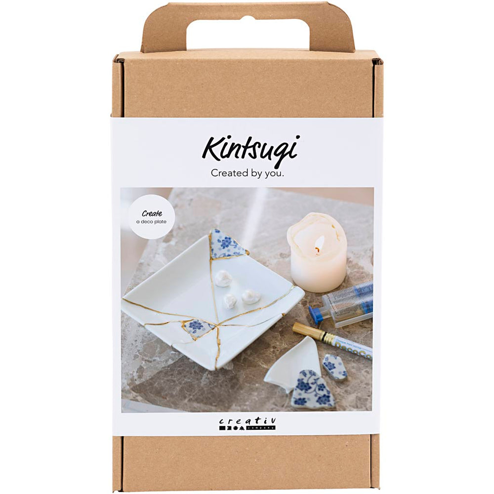 Creativ company hobby set kintsugi, scale, blue, gold, white, 1 box