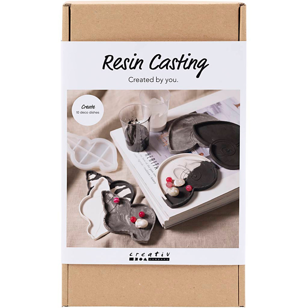 Creativ company hobby set resin casting, conch shell, black, white, 1 box