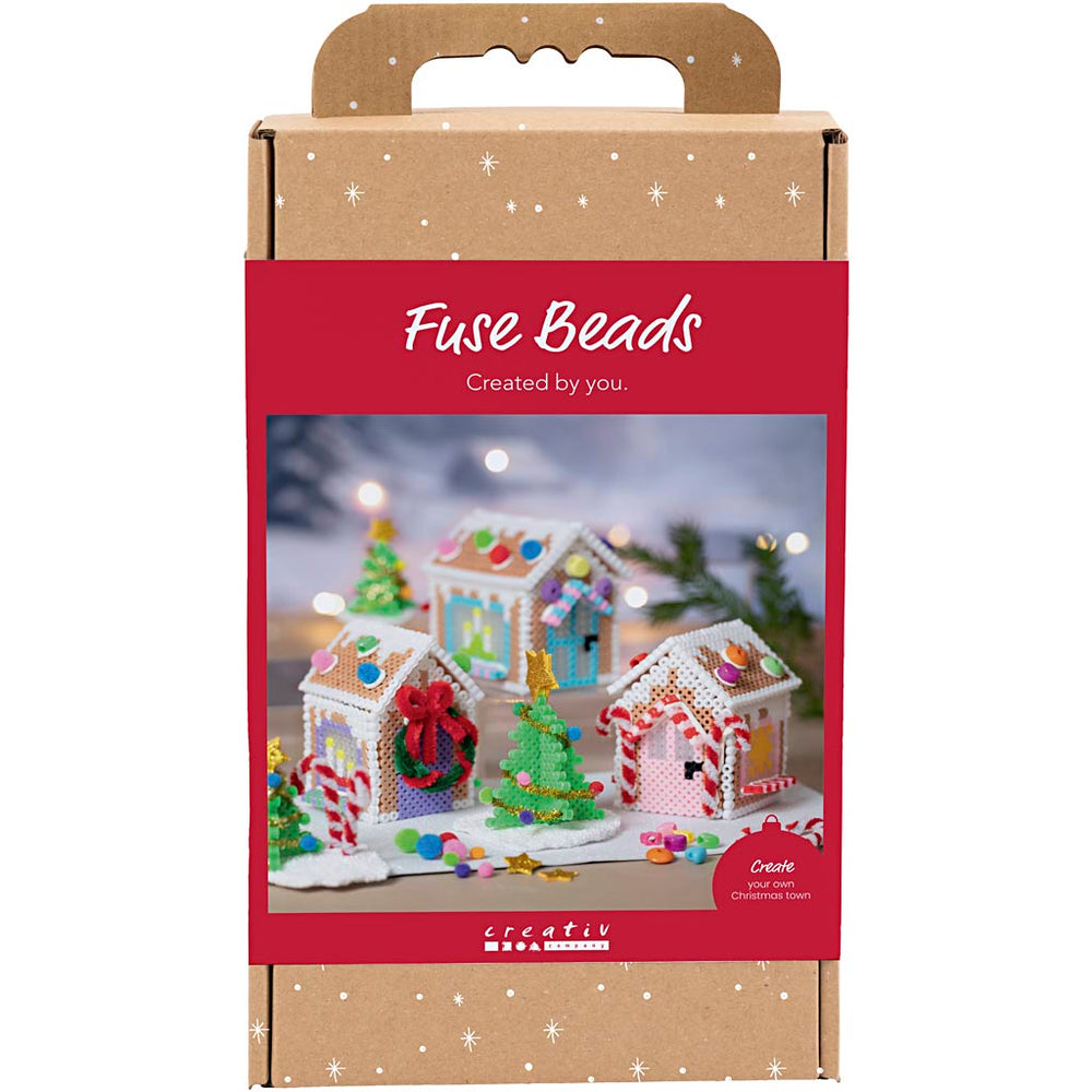 Creativ company hobby set ironing beads, Christmas house, various colors, 1 box