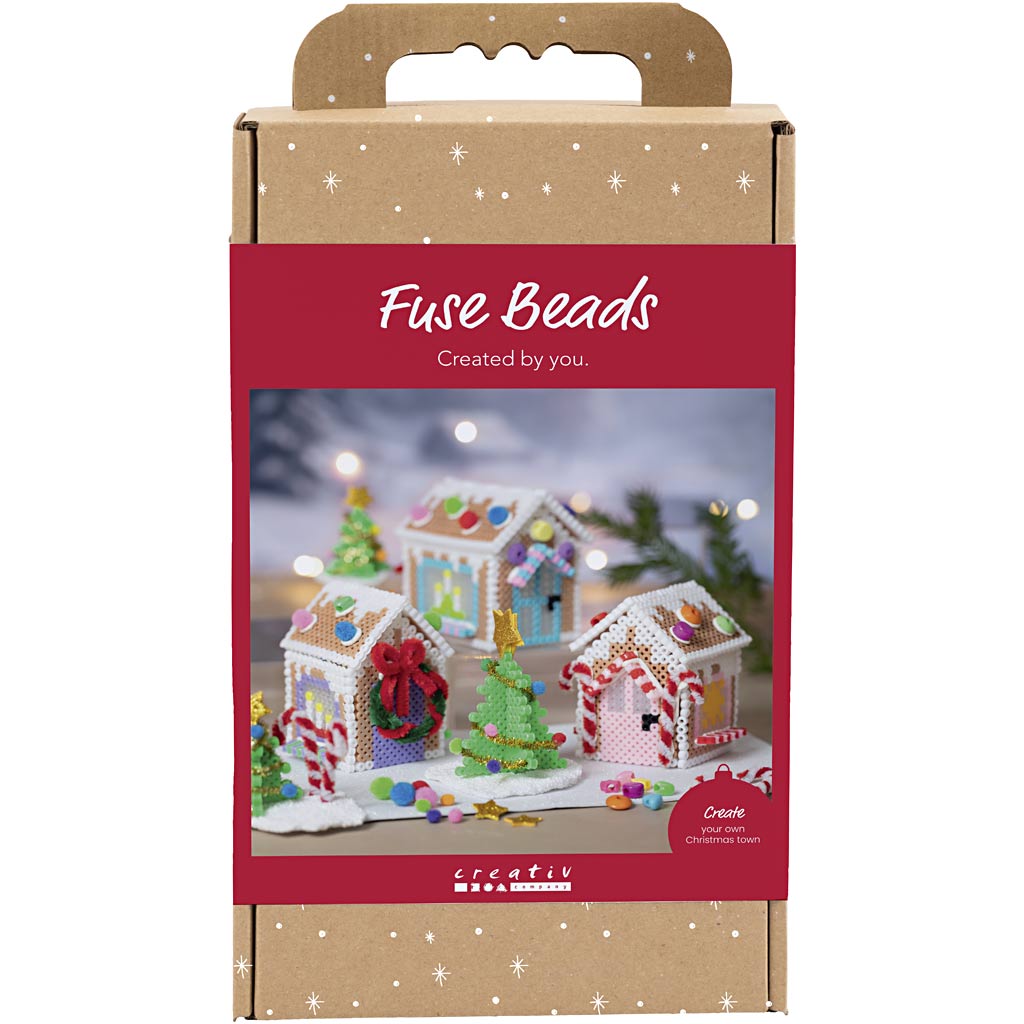 Creativ company hobby set ironing beads, Christmas house, various colors, 1 box