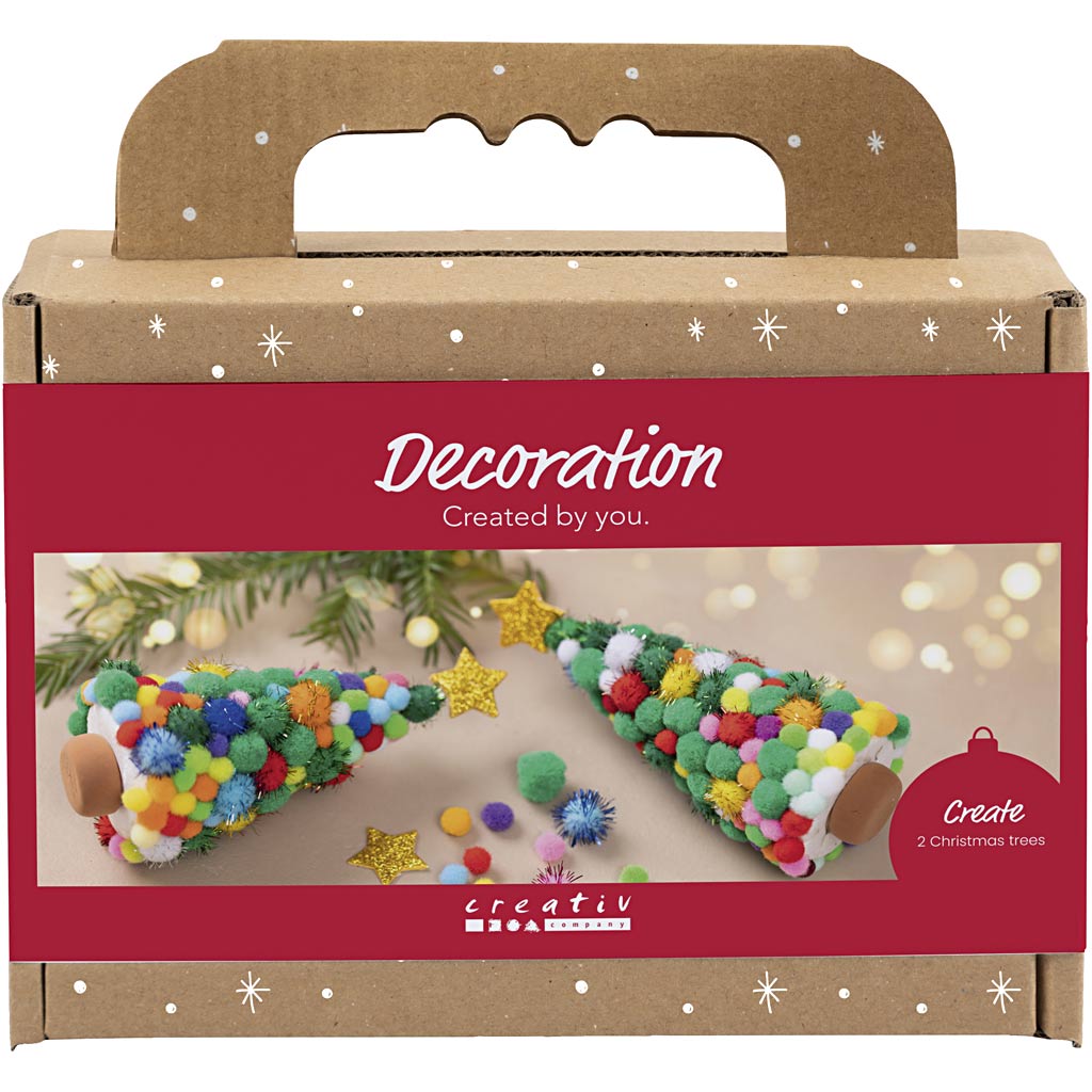 Creativ company mini hobby set decoration, Christmas tree, various colors, 1 box