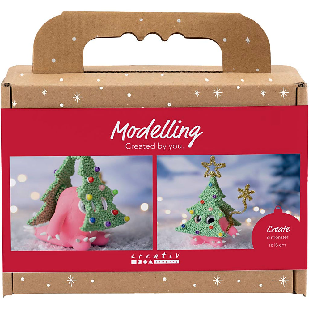 Creativ company mini hobby set modeling, Christmas tree monster, various colors, 1 box