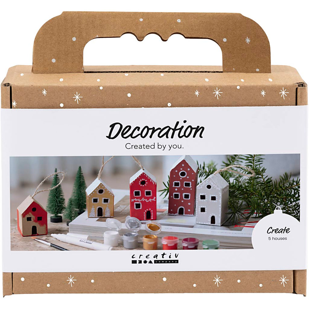 Creativ company mini hobby set decoration, houses, Christmas paint, 1 box