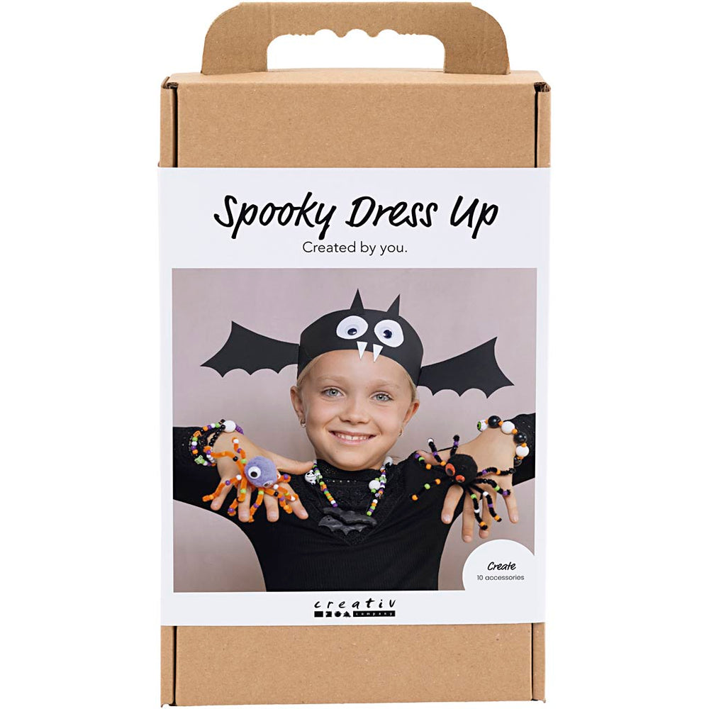 Creativ company hobby set spooky accessories, costumes and jewelry, Halloween colors, 1 box