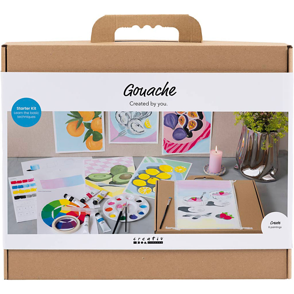 Creativ company starter hobby set gouache, paintings, various colors, 1 box