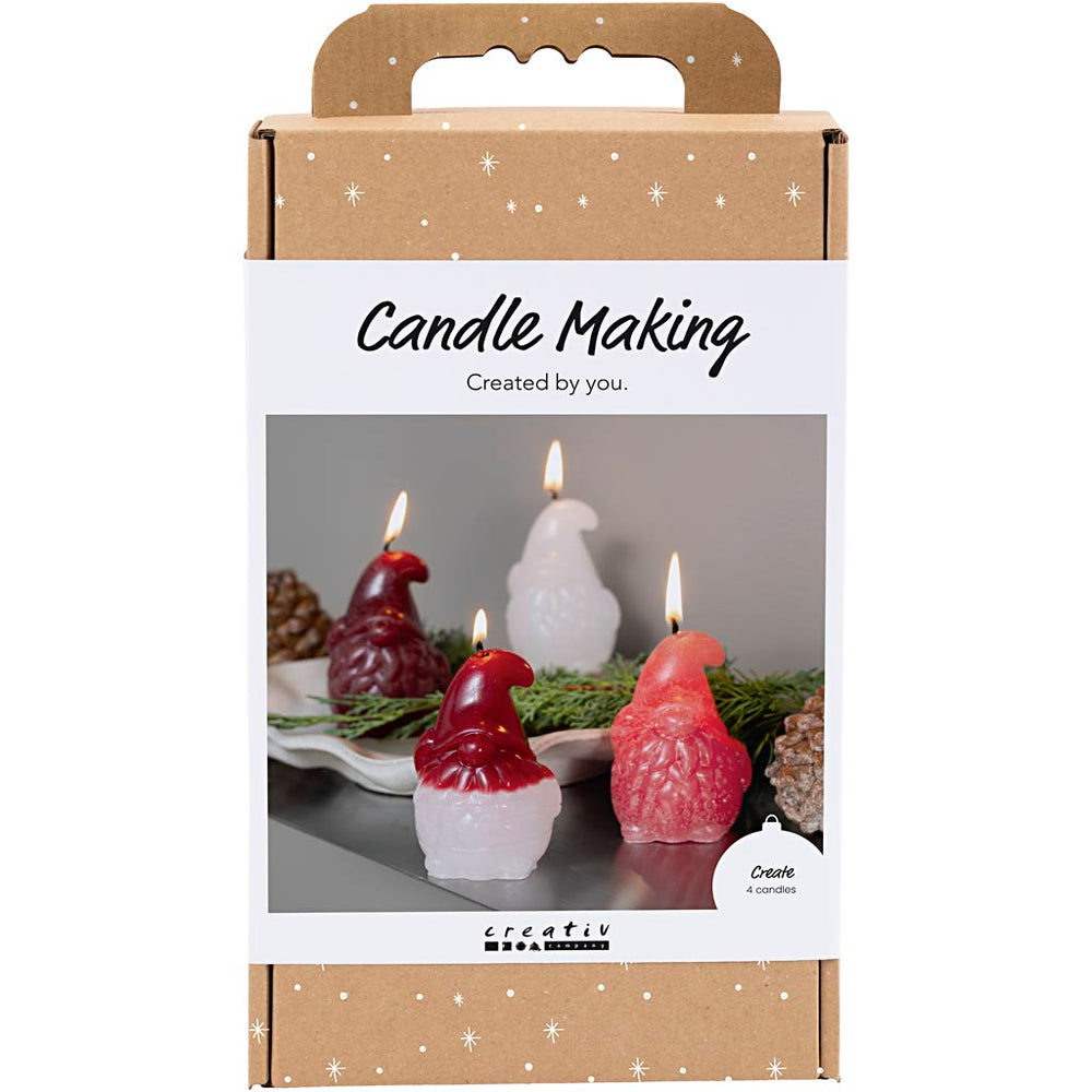 Creativ company hobby set candle making, Santa Claus, matt transparent, red, 1 box