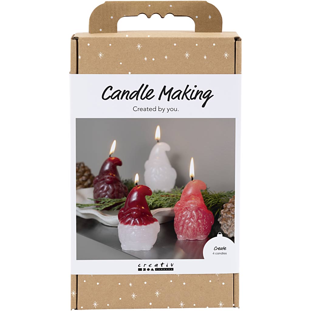 Creativ company hobby set candle making, Santa Claus, matt transparent, red, 1 box
