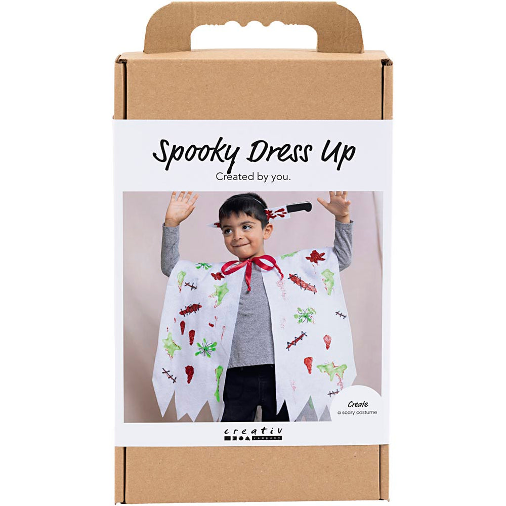 Creativ company hobby set creepy costume, cape and headband, various colors, 1 box