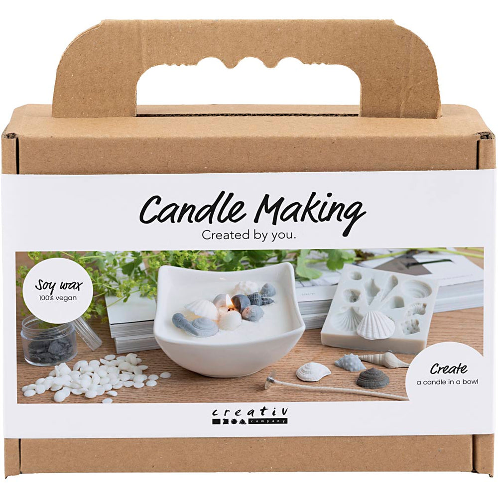 Creativ company mini hobby set candle making, shells, gray, off-white, 1 box