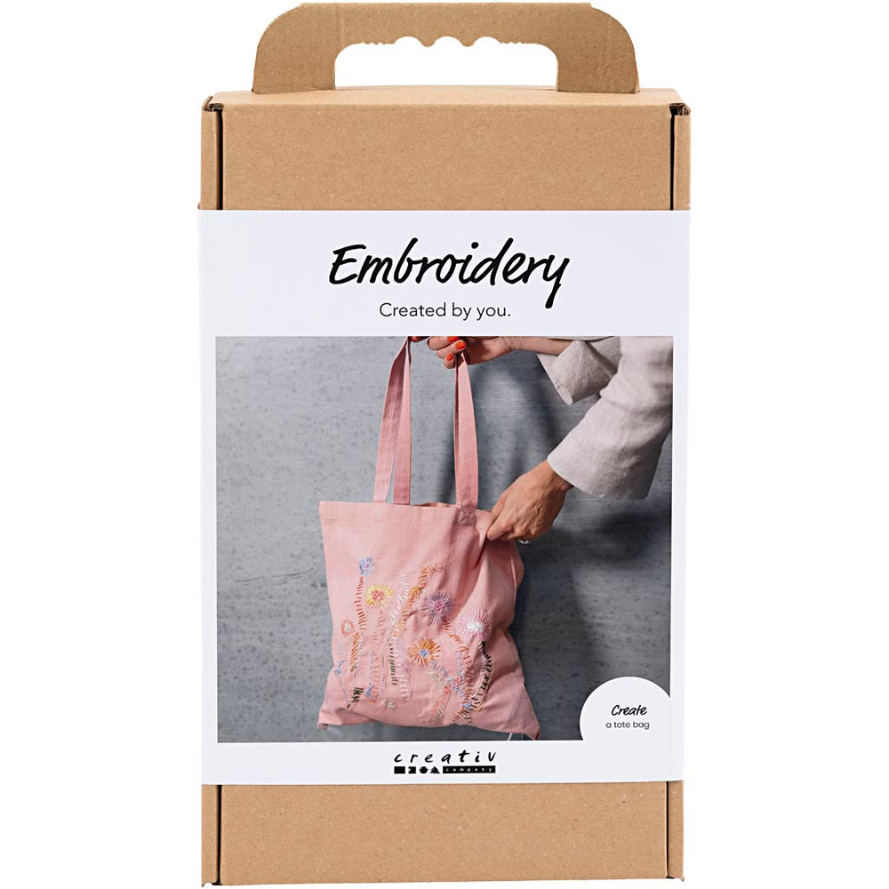 Creativ company hobby set embroidery, carrying bag, light pink, 1 box