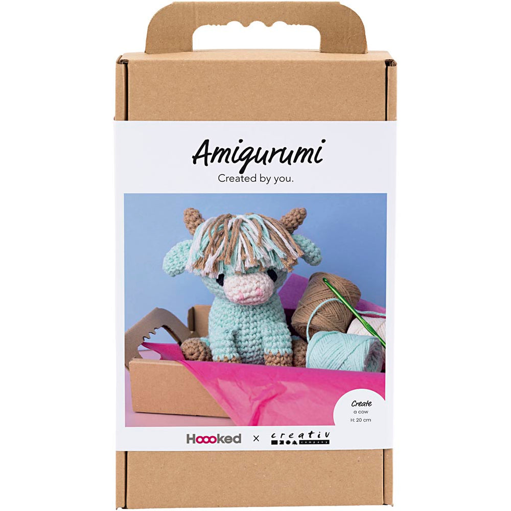 Creativ company hobby set amigurumi, cow, beige, mint, 1 box