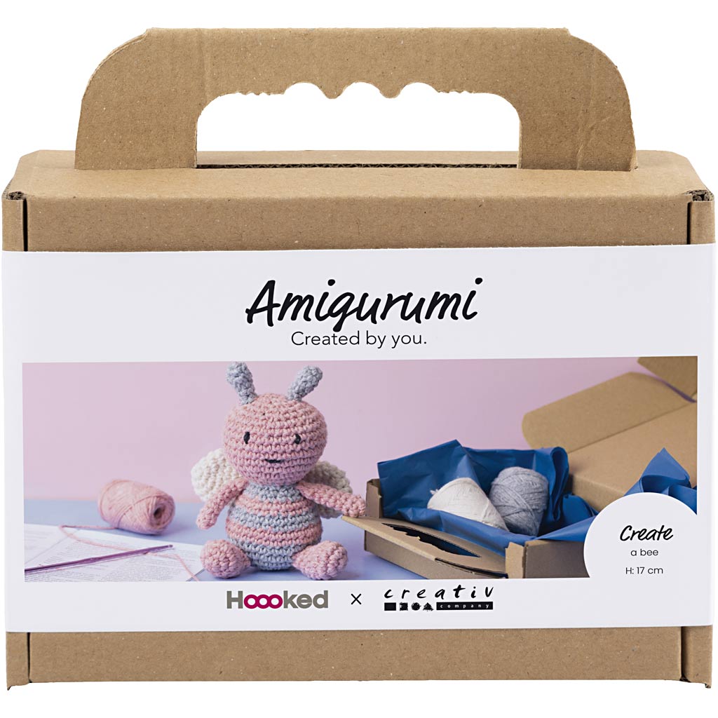 Creativ company hobby set amigurumi, honeybee, pastel colors, 1 box