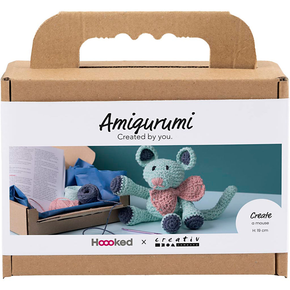 Creativ company hobbyset amigurumi, mouse, mint, 1 box