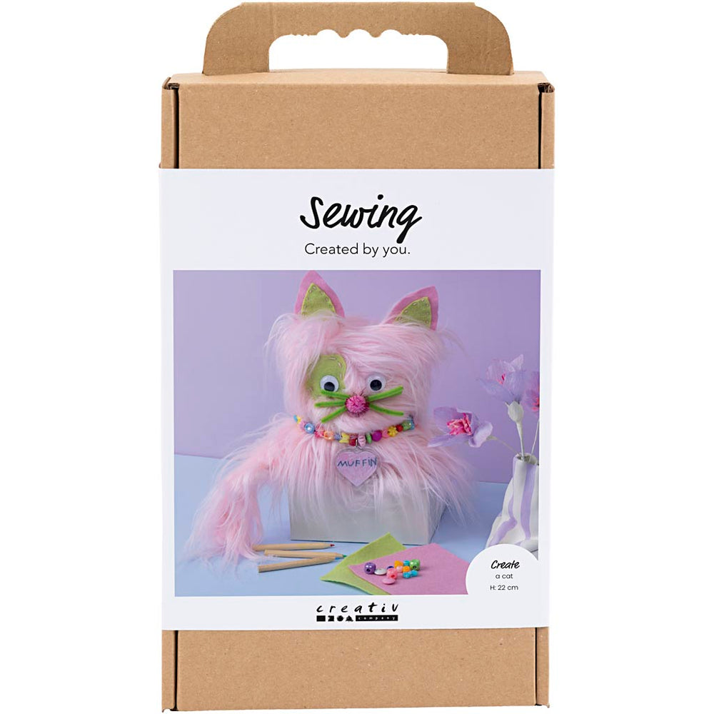 Creativ company hobby set sewing, cat, various colors, 1 box