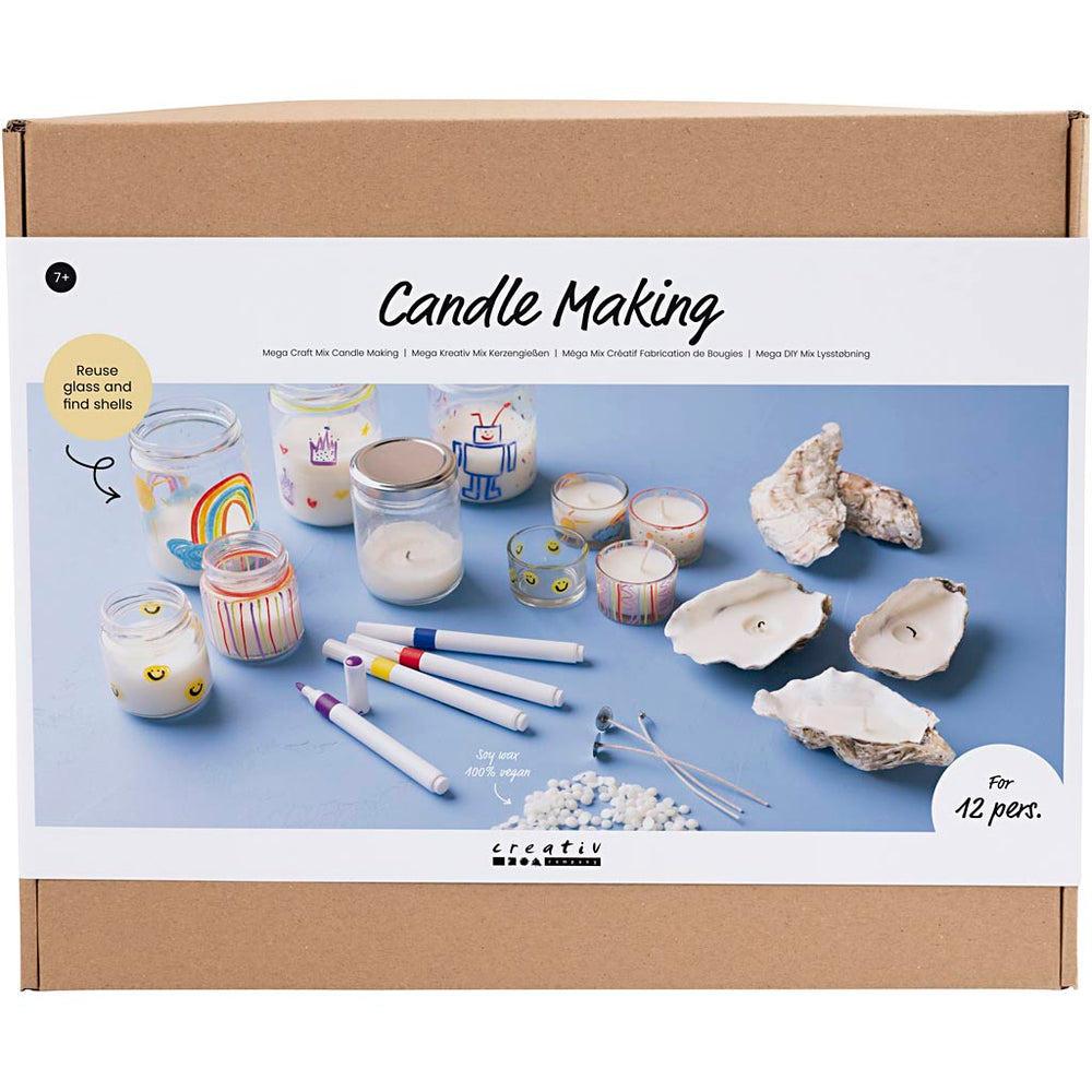 Creativ company group set candle making, candle holders for tea lights, 1 box