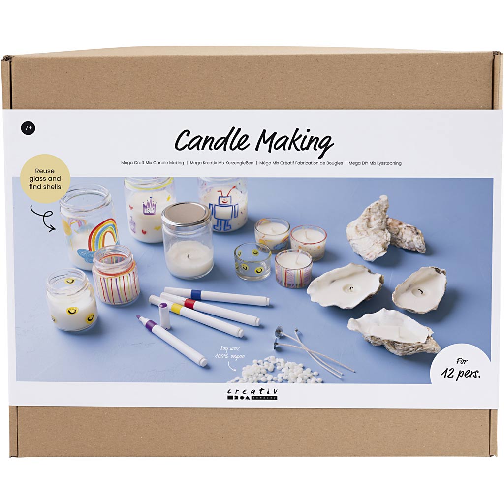 Creativ company group set candle making, candle holders for tea lights, 1 box