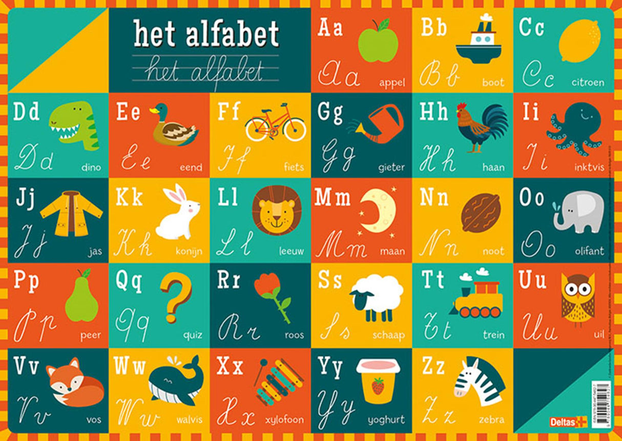 Deltas Lernmatte – das Alphabet