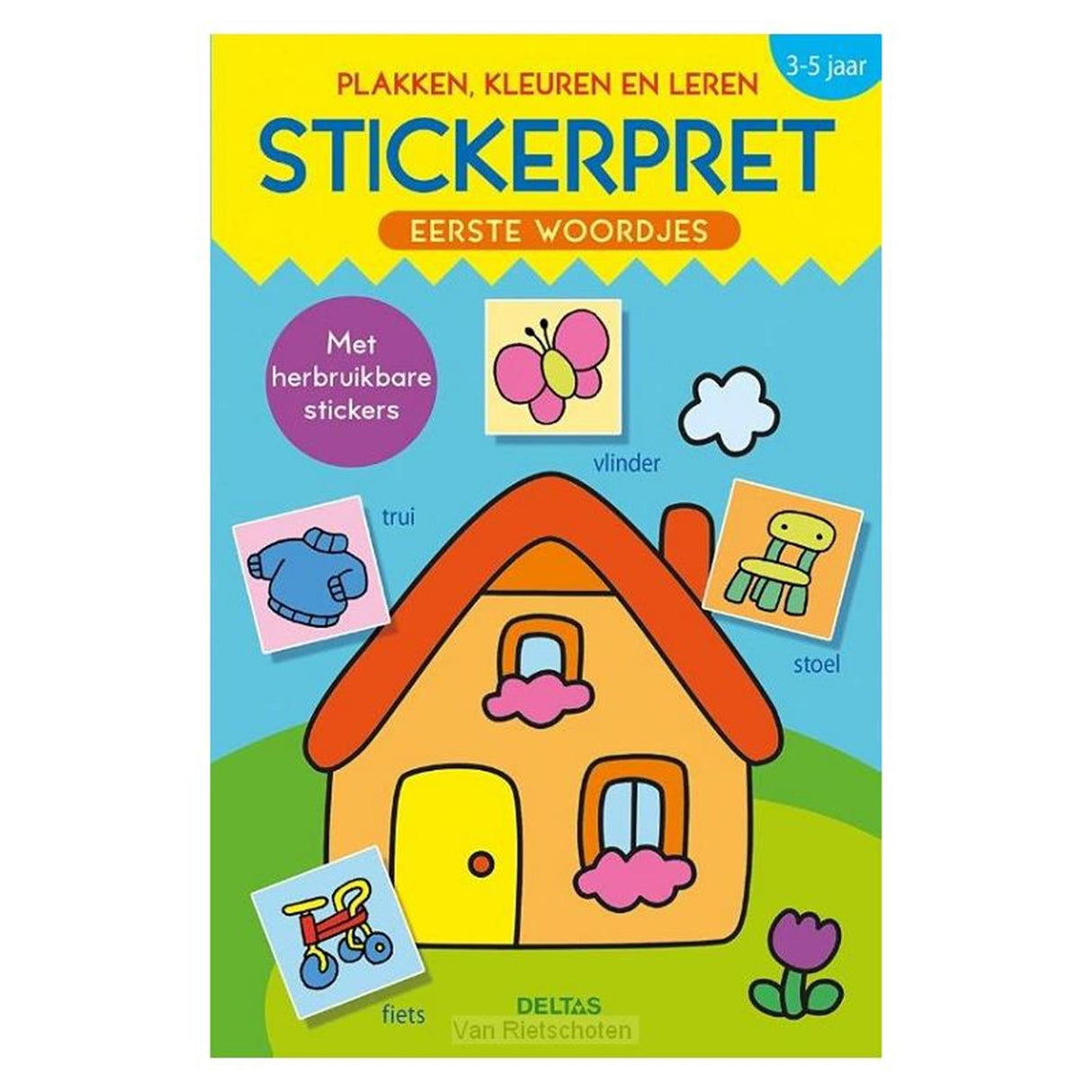 Delta sticker fun sticking, coloring and learning first words (3-5 years)