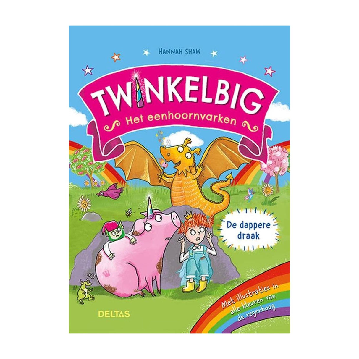 Deltas twinkelbig het eenhoornvarken - de dappere draak