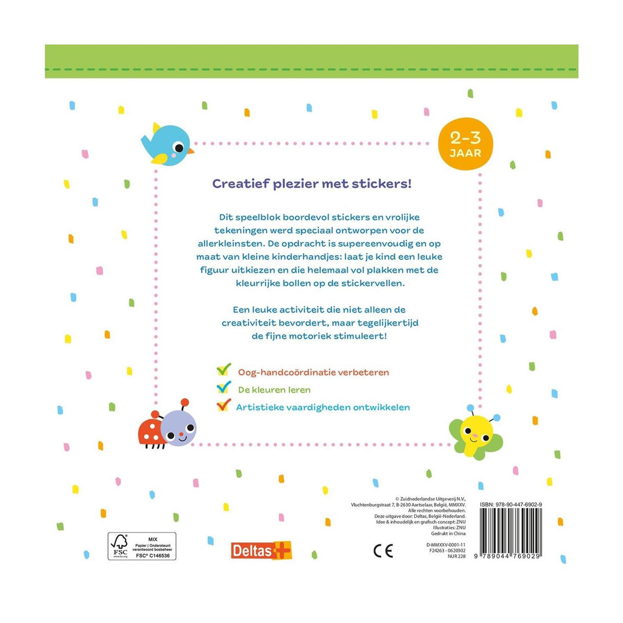 Deltas stickerpret voor peuters (2-3 j.)