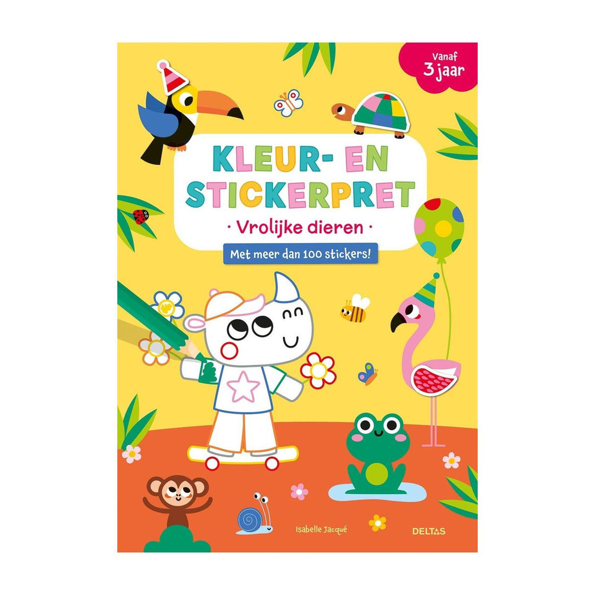 Deltas kleur- en stickerpret - vrolijke dieren