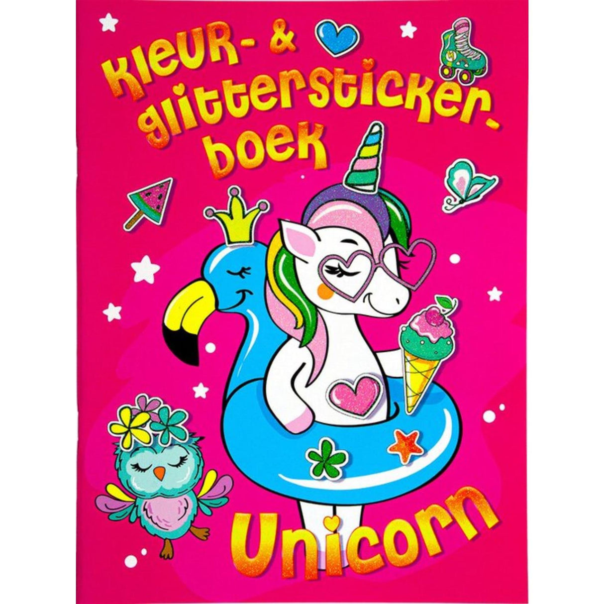 Coloring Glitter Sticker Book Unicorn