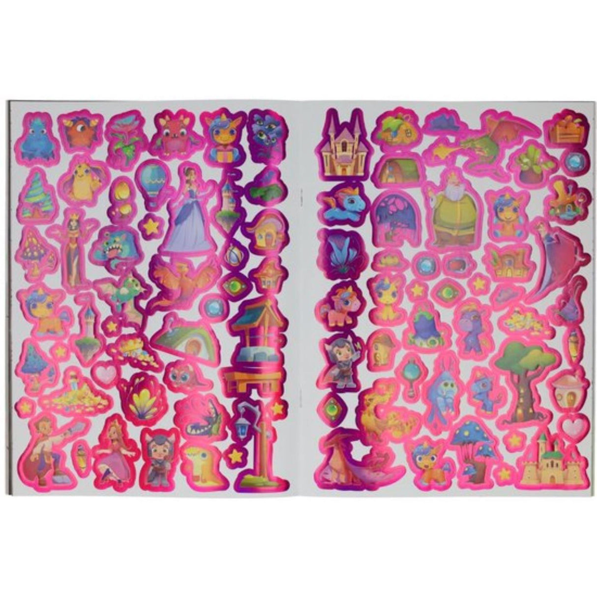 Fantasy world coloring and sticker book