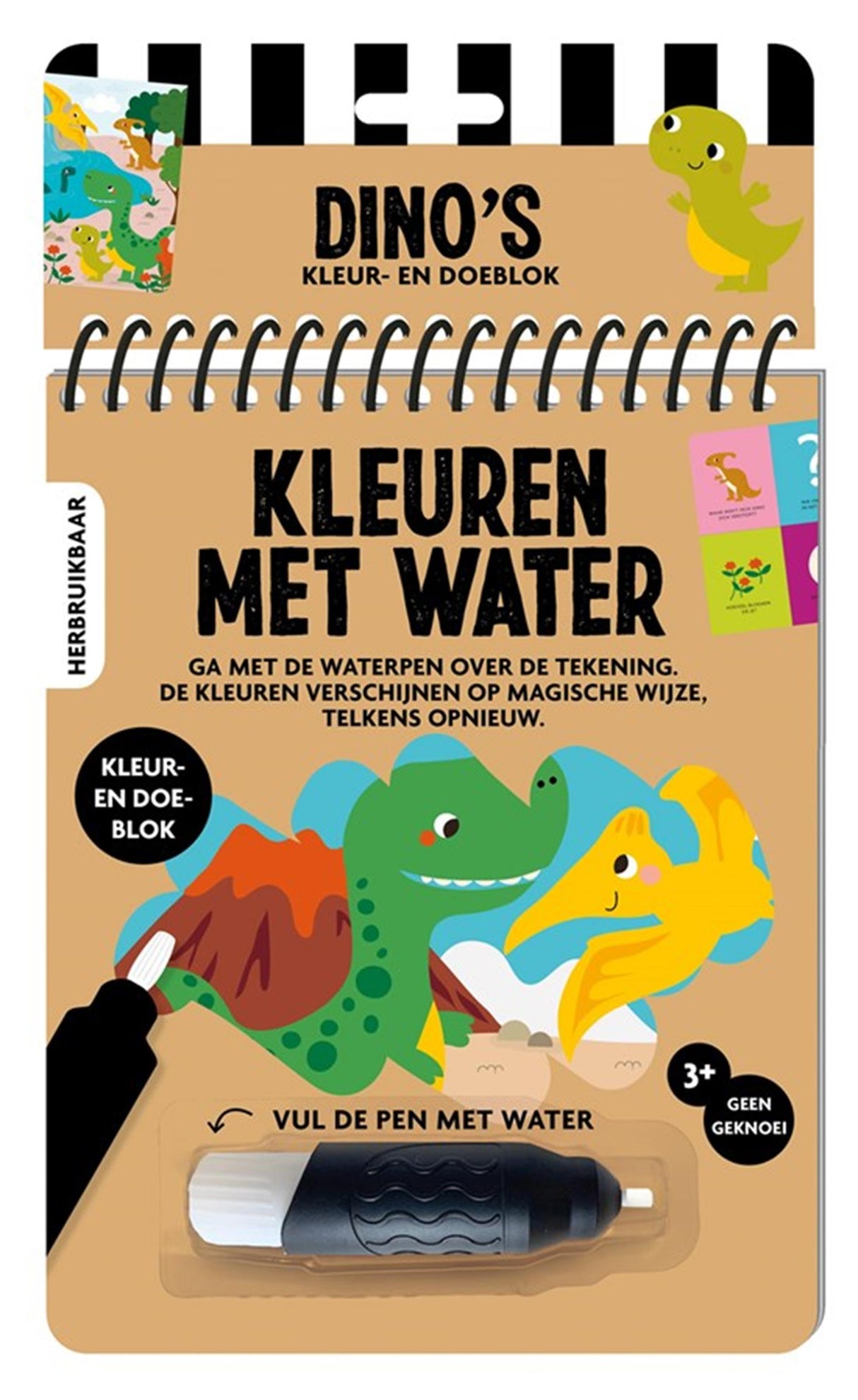 Imagebooks kleuren met water - dino's
