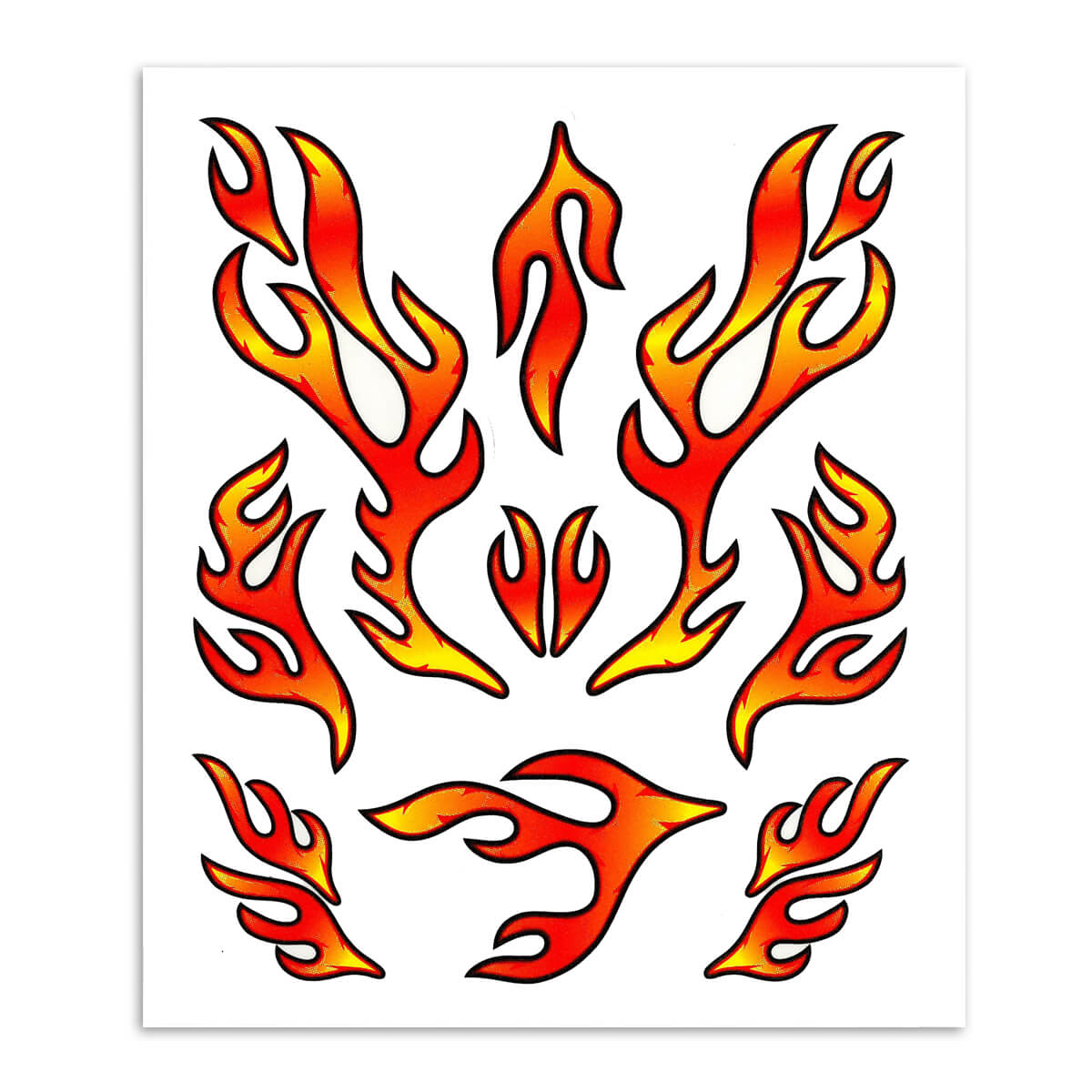 Sticker Set Flames rouges