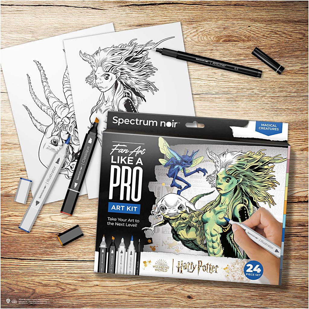 Creativ company hobby set illustration, harry potter: magical creatures, various colors, 1 box