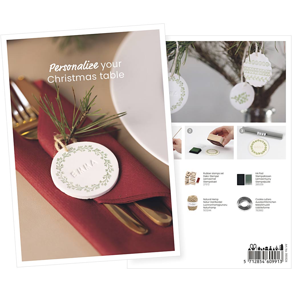 Creativ company postcard, place card made of self-hardening clay, A5, sheet 14.8x21 cm, 1 piece