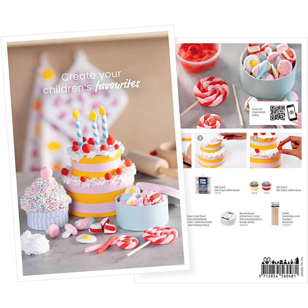 Creativ company postcard, modeling, cakes and sweets, A5, sheet 14.8x21 cm, 1 piece