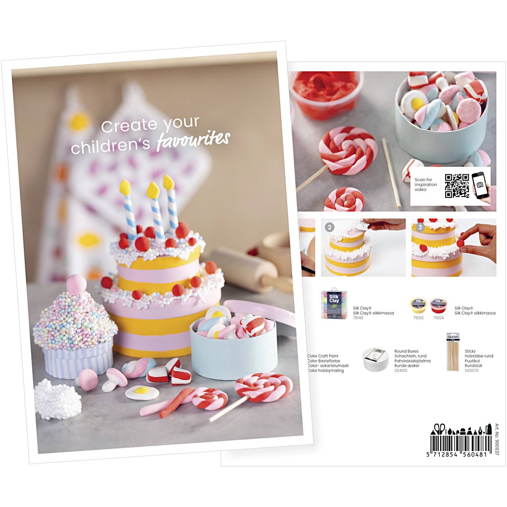 Creativ company postcard, modeling, cakes and sweets, A5, sheet 14.8x21 cm, 1 piece