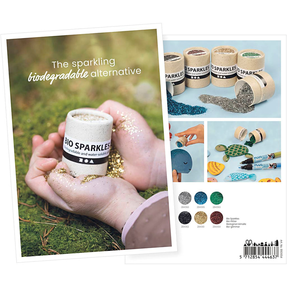 Creativ company inspiration card, bio glitter, A5, sheet 14.8x21 cm, 1 piece