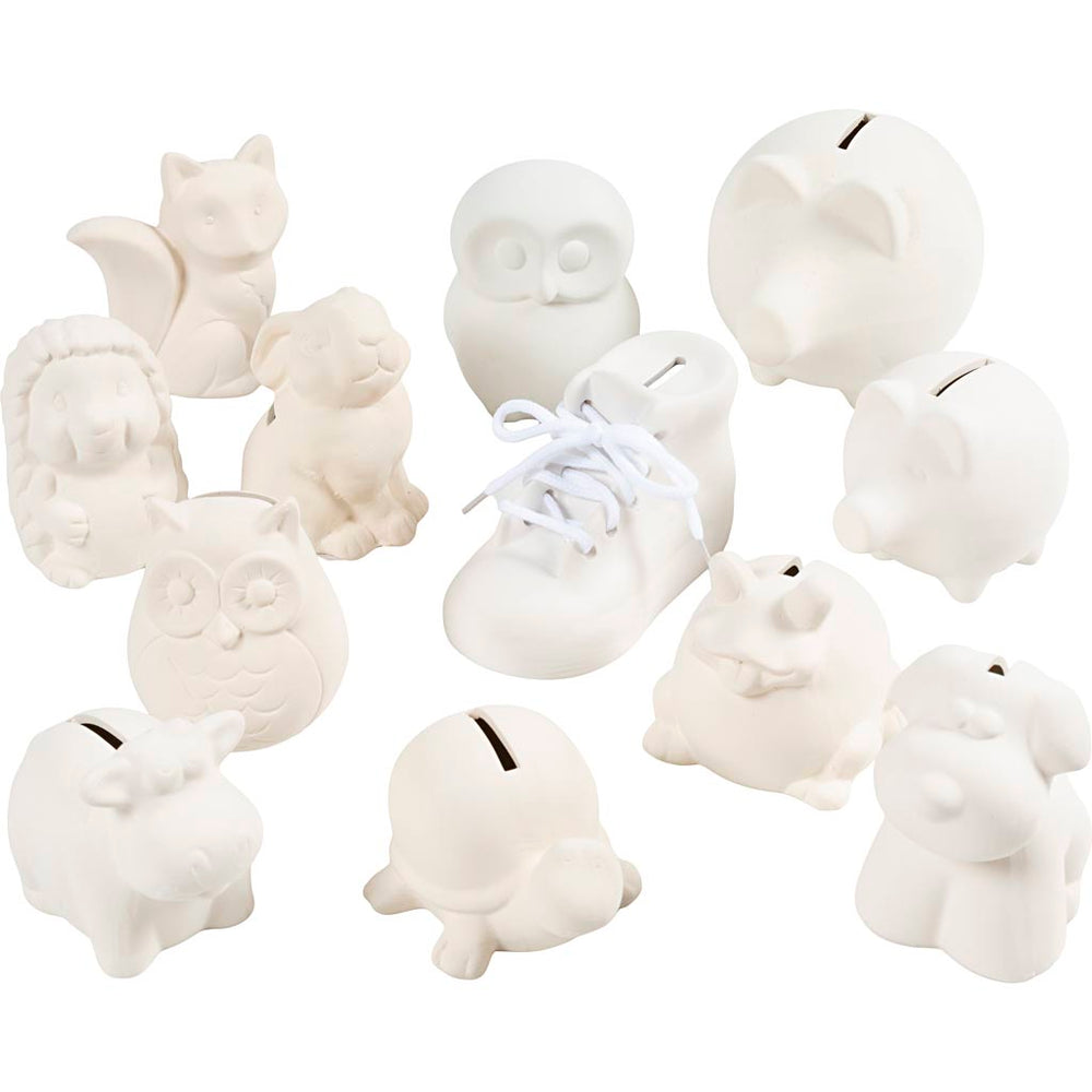Creativ company money boxes, white, 106 pieces 1 box